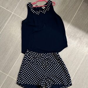 Disney Navy and Cream Polka Dot Apparel